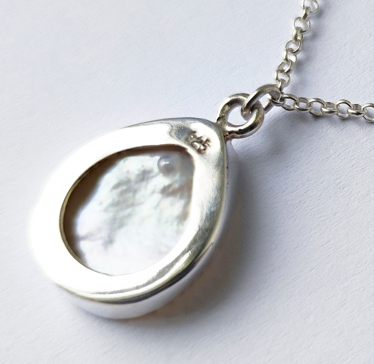 Sterling Silver Layered Minimalist Pearl Necklace