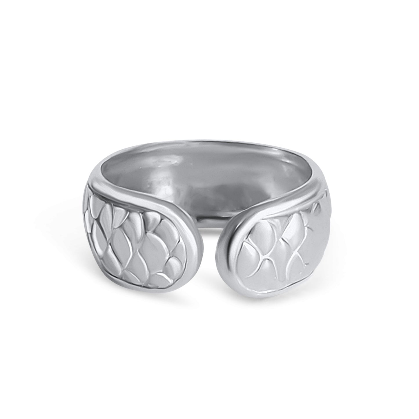 Siren Sterling Silver Ring Band with Opal