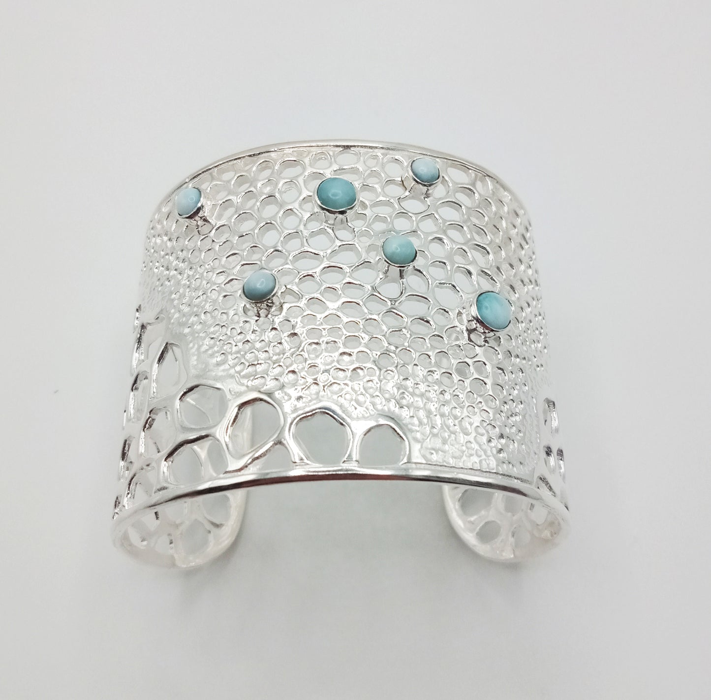 Larimar Silver Cuff Bracelet