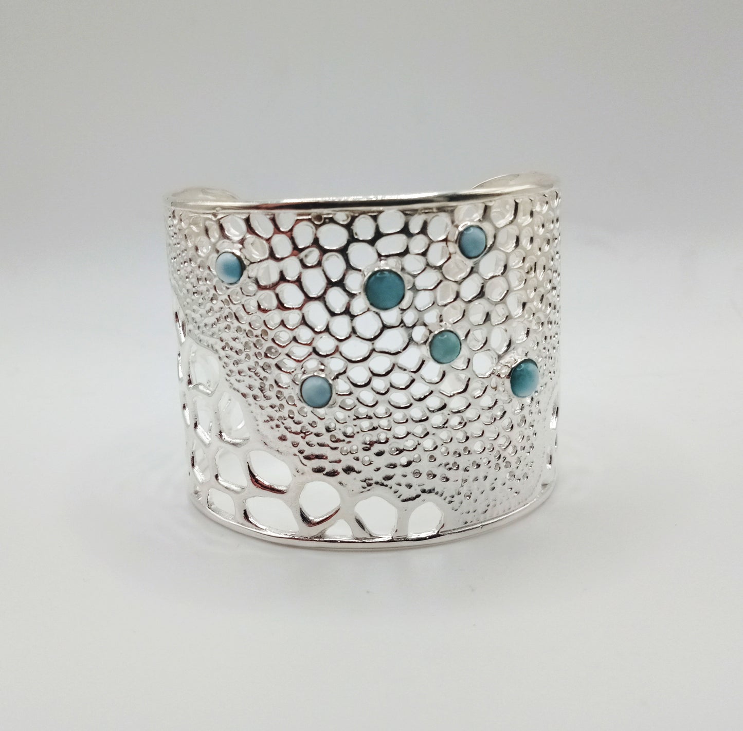Larimar Silver Cuff Bracelet
