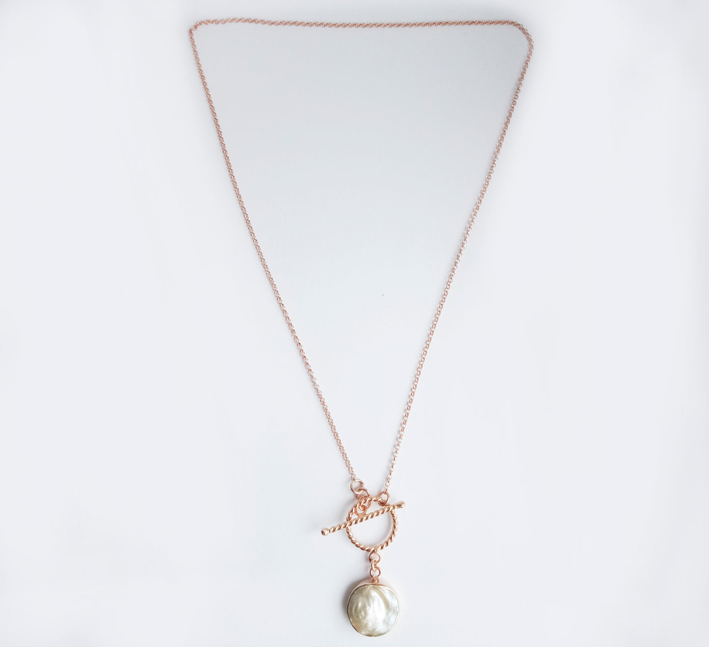 Rose Gold Fob Chain Necklace