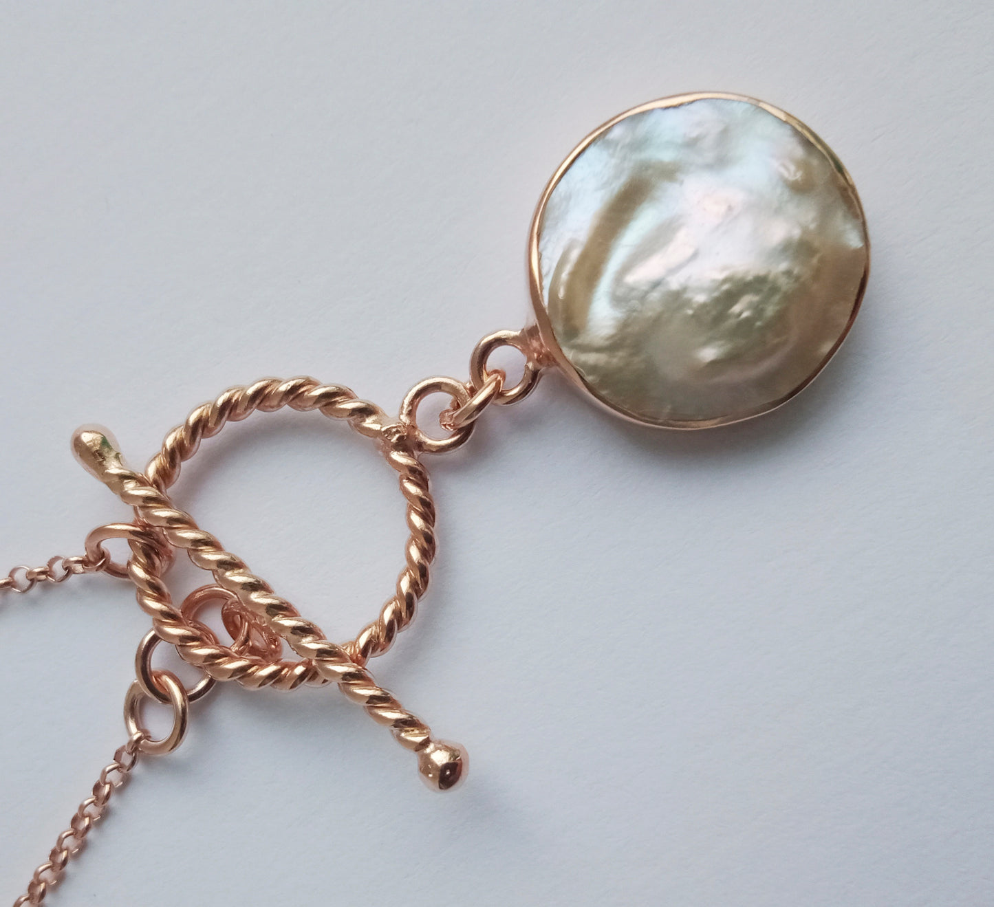 Rose Gold Fob Chain Necklace