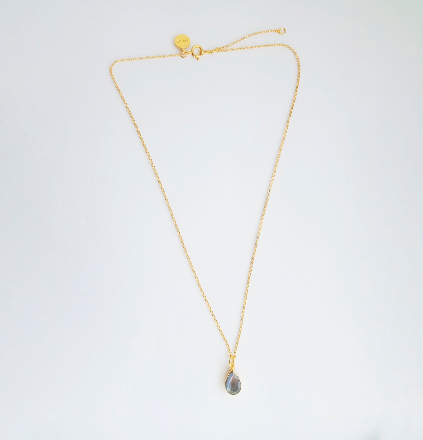 Labradorite Gold Pendant Necklace