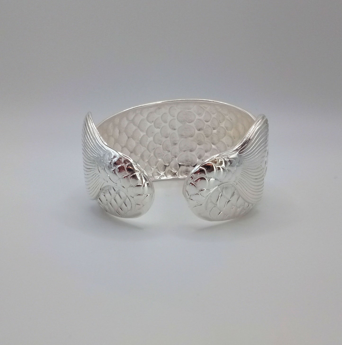 Siren Mermaid Tail Silver Cuff