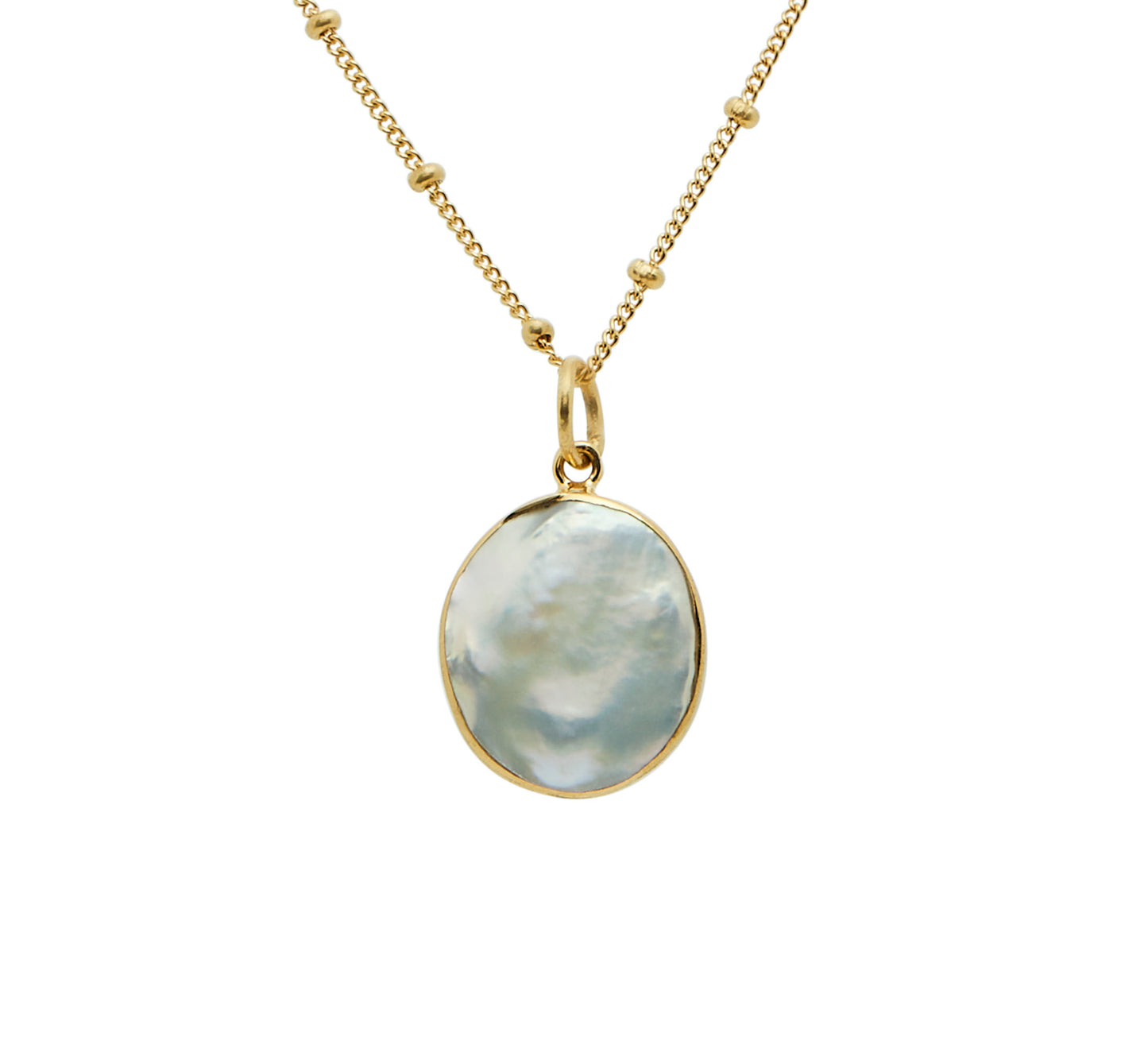 Gold Vermeil Single Baroque Pearl Necklace