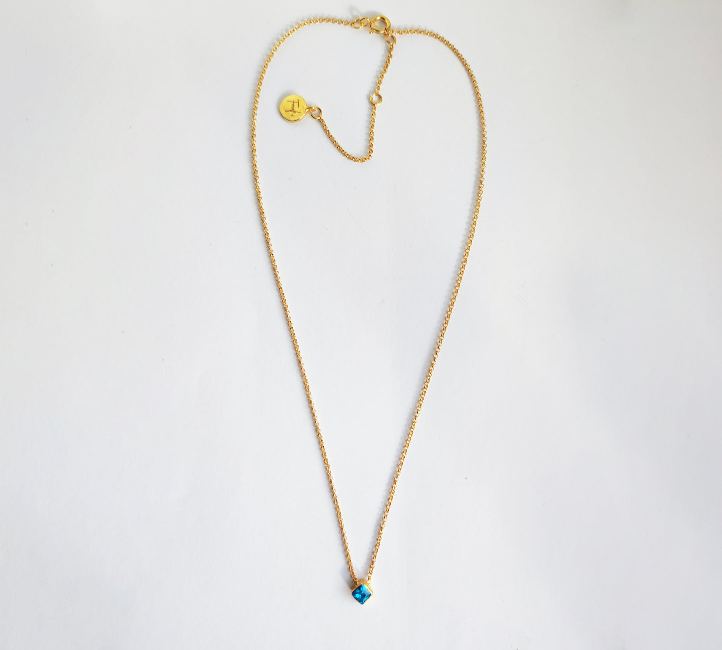 Blue Crystal September Birthstone Necklace