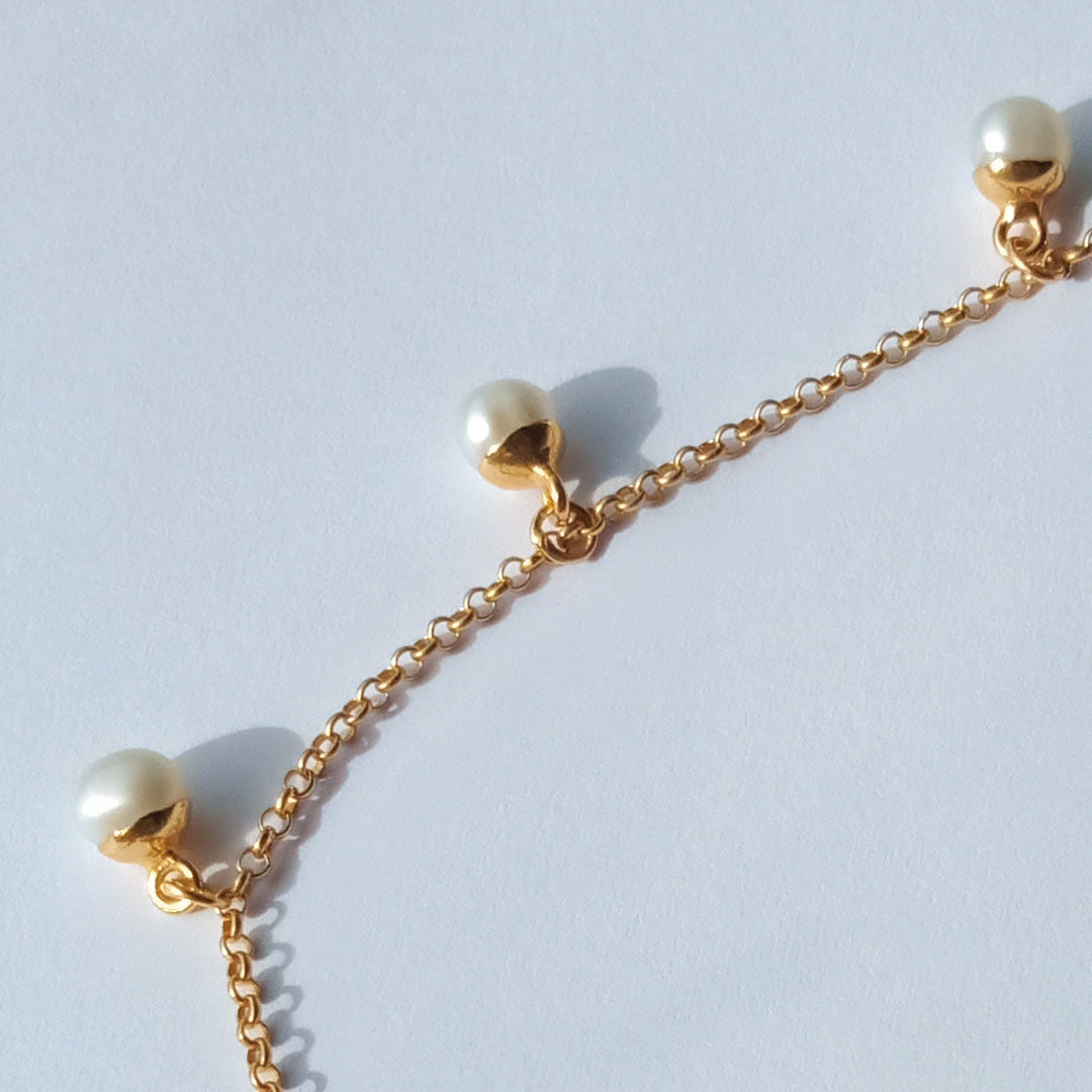 Dainty Gold Seed Pearl Necklace