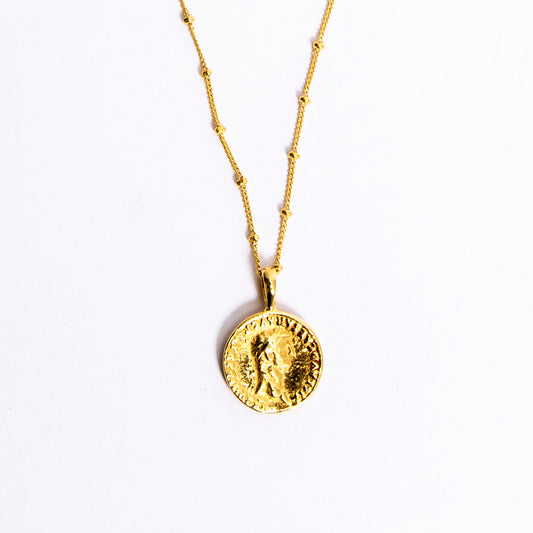 Gold Roman Coin necklace