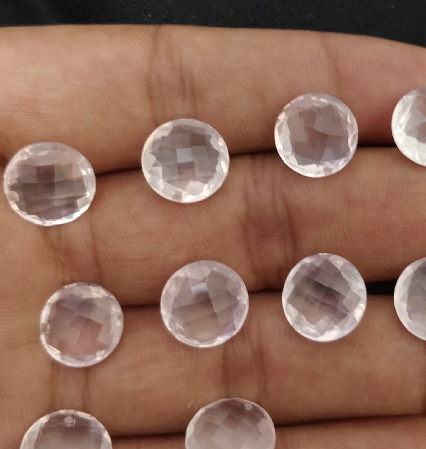 Rose Quartz Gold Stacking Ring