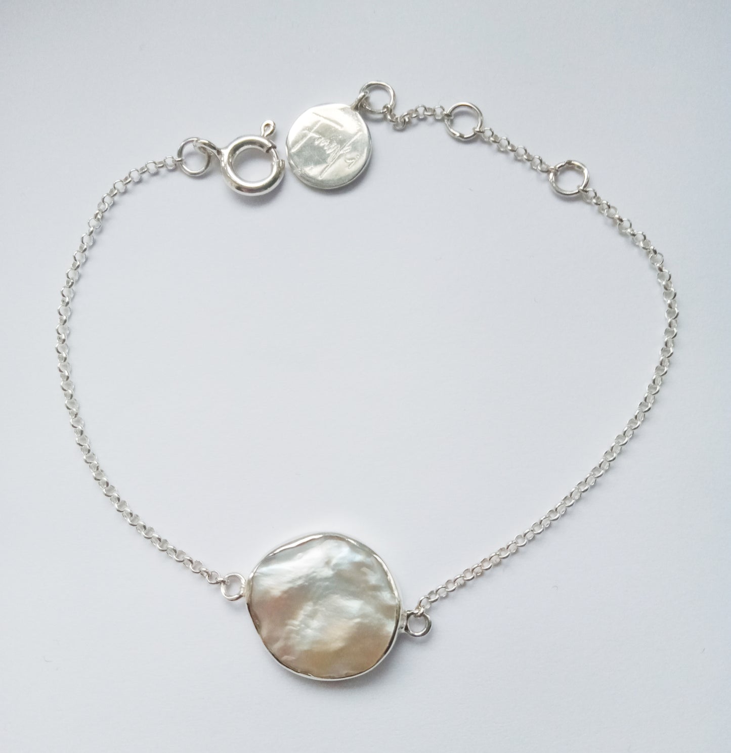 Baroque Pearl Sterling Silver Chain Bracelet