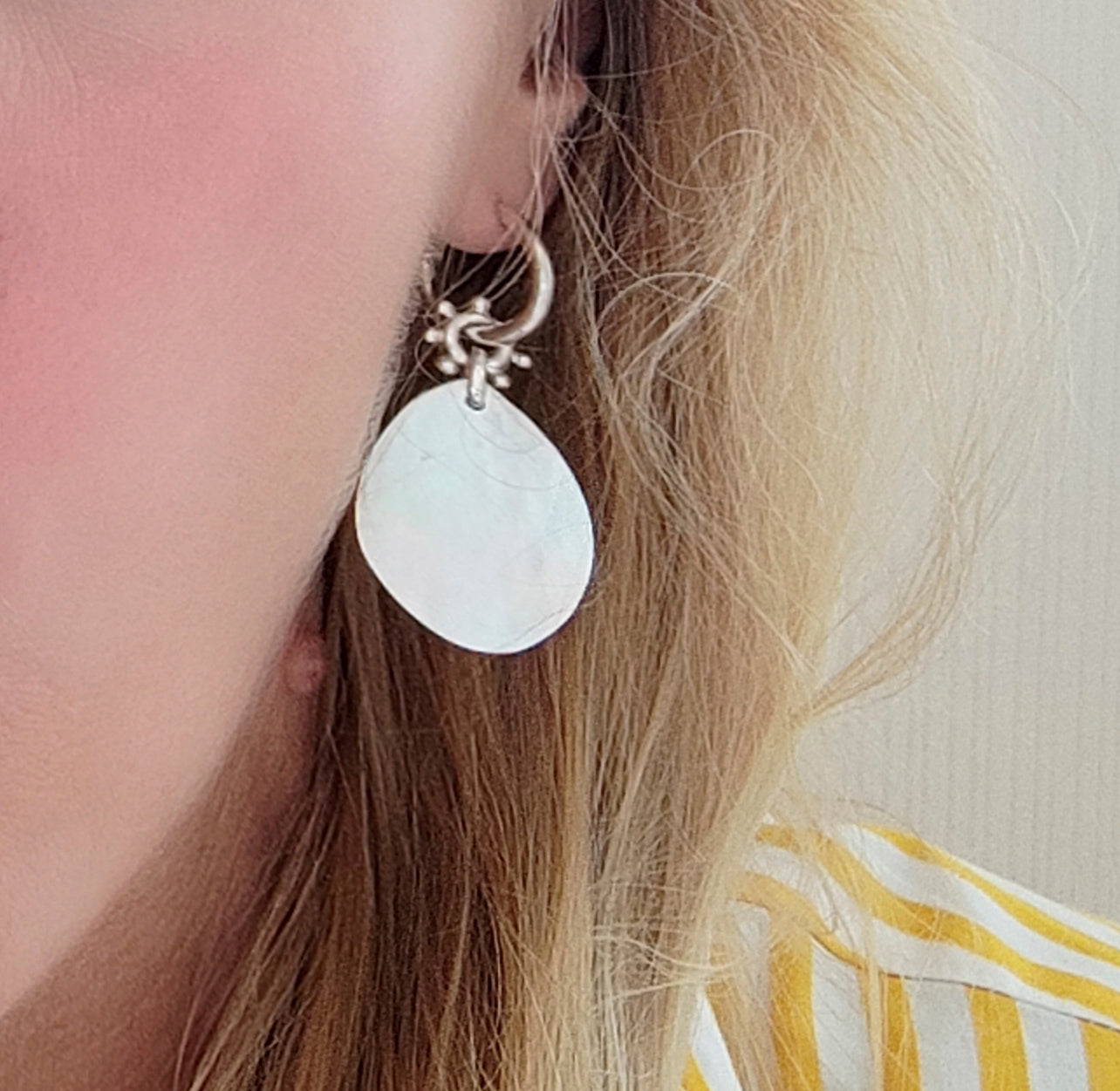 Mother of Pearl Boho Teardrop Earrings