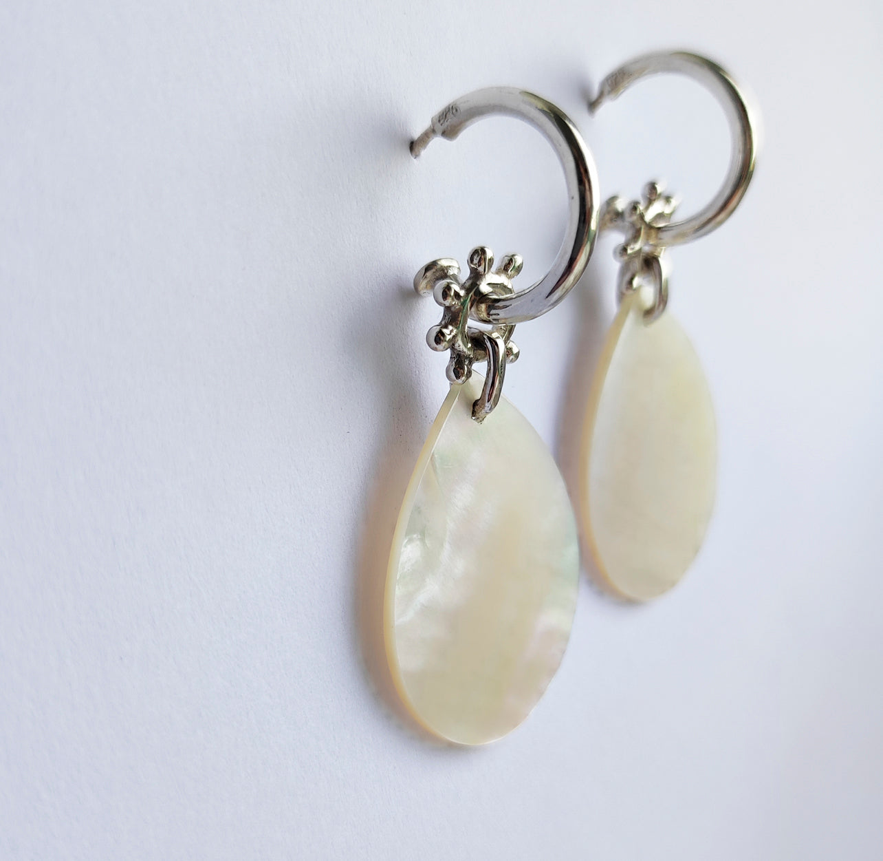 Mother of Pearl Boho Teardrop Earrings