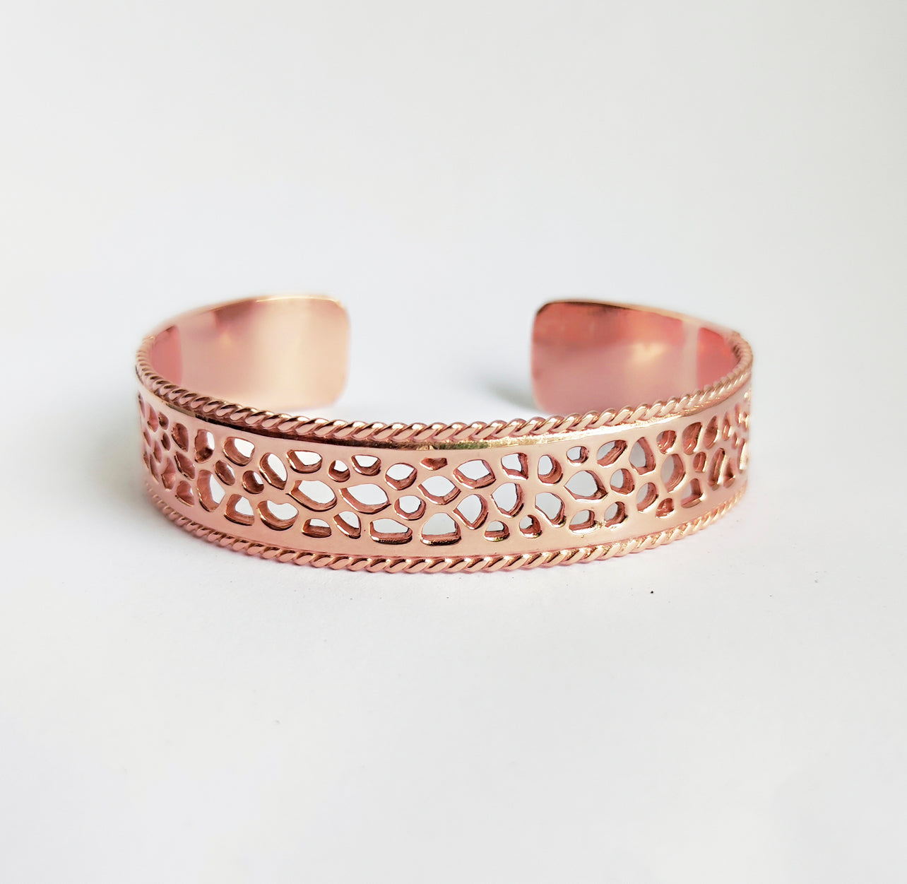 Labyrinth Rose Gold Coral Bracelet