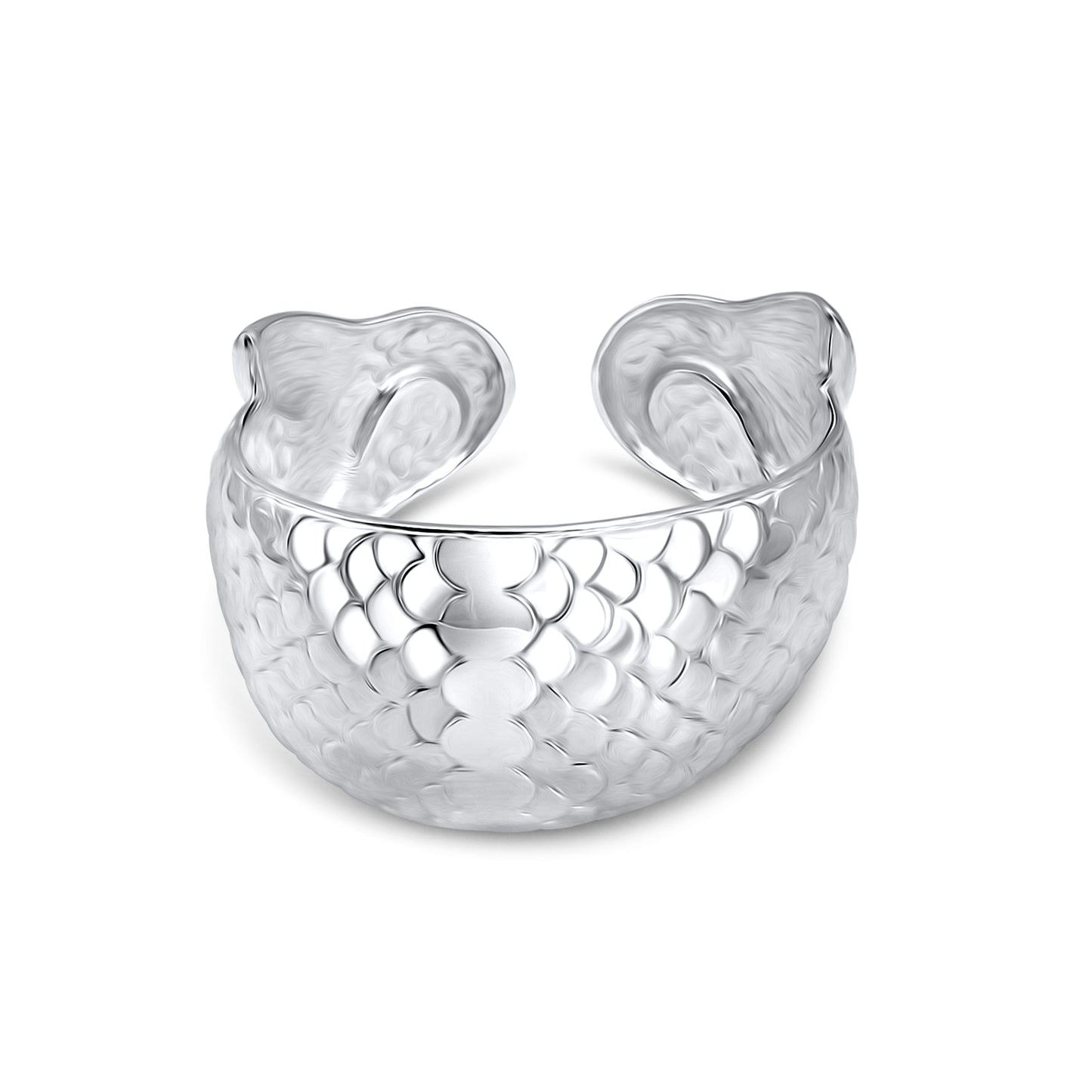 Siren Mermaid Tail Silver Cuff