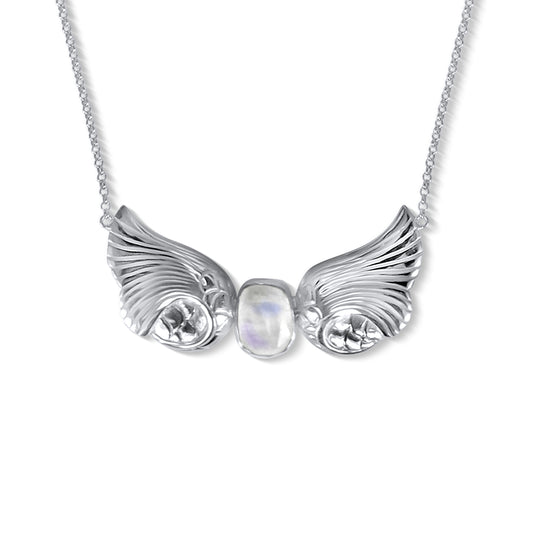 Mermaid Tail Moonstone Silver 925 Necklace