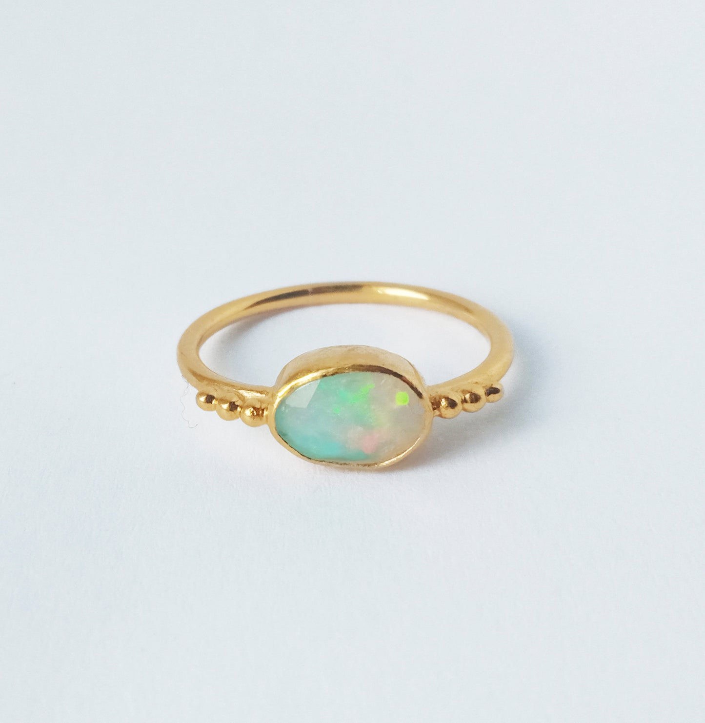 Siren Welo Opal Dainty Gold Ring