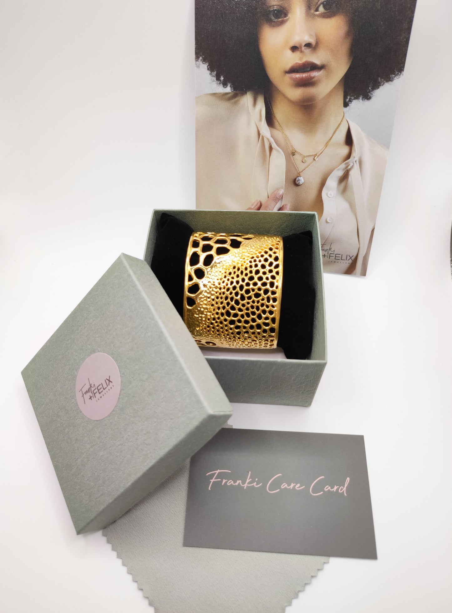 Labyrinth Gold Cuff Bangle Bracelet