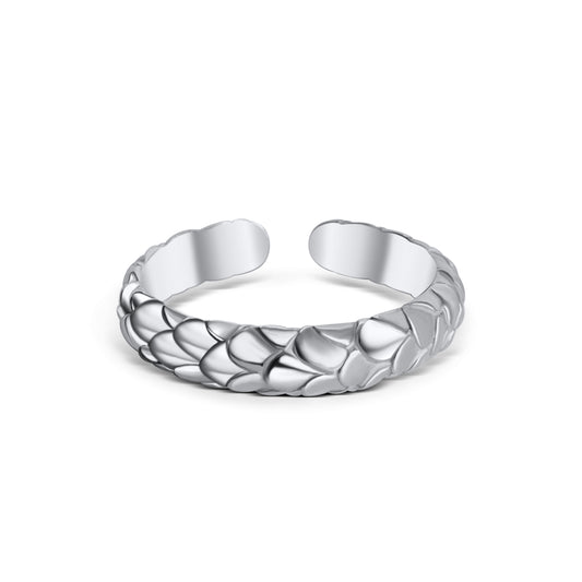 Siren Mermaid Thin Silver Ring