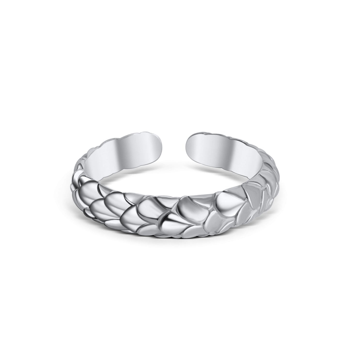 Siren Mermaid Thin Silver Ring