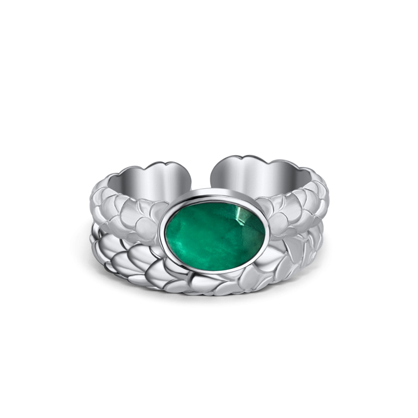 Siren Mermaid Thin Silver Ring