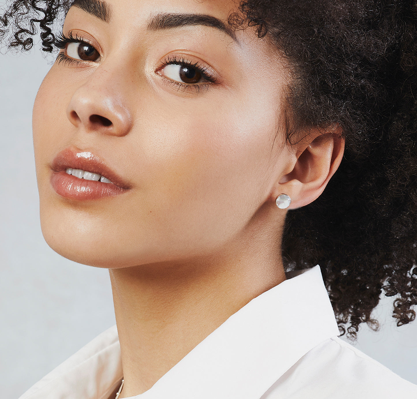 Gold Keshi Baroque Pearl Stud Earrings