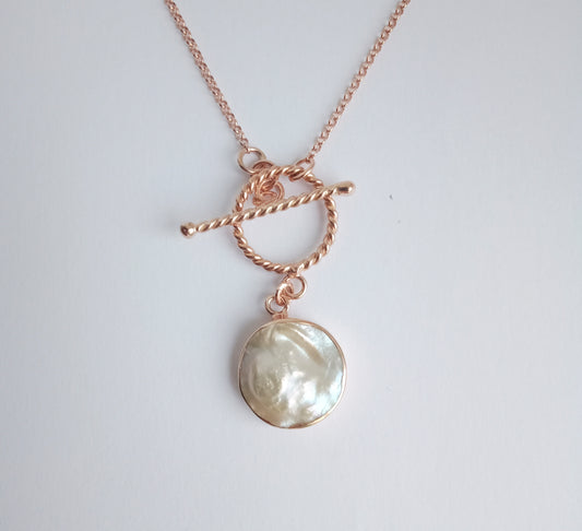 Rose Gold Fob Chain Necklace