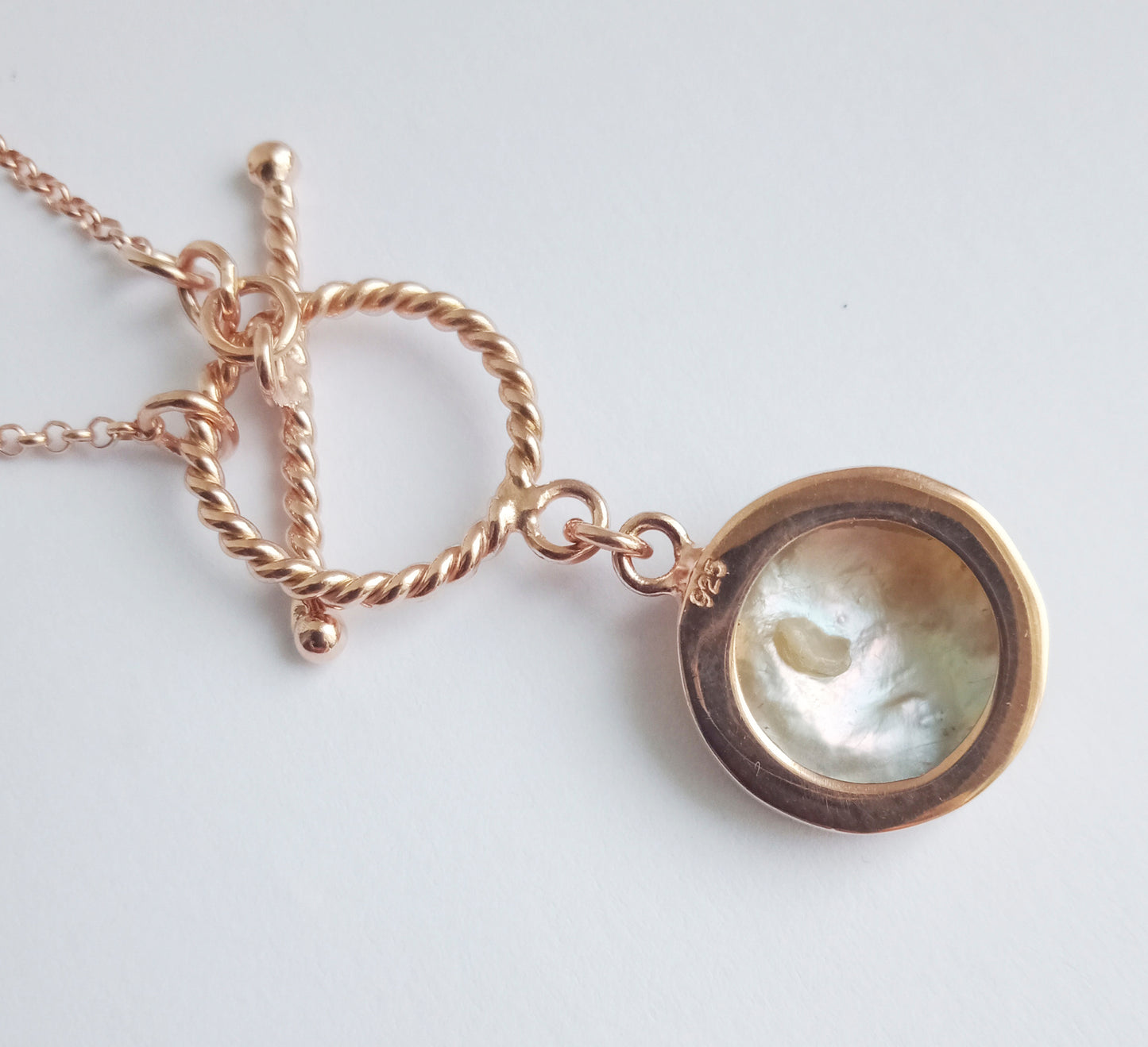 Rose Gold Fob Chain Necklace