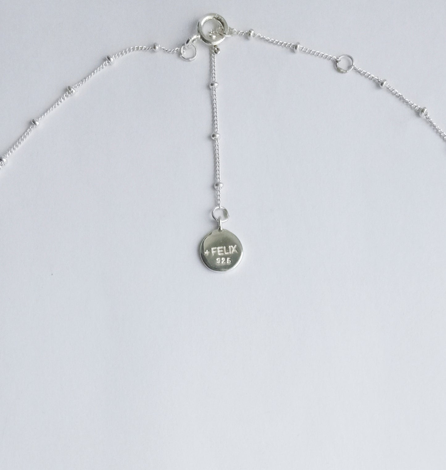 Green Onyx Sterling Silver Dainty Necklace