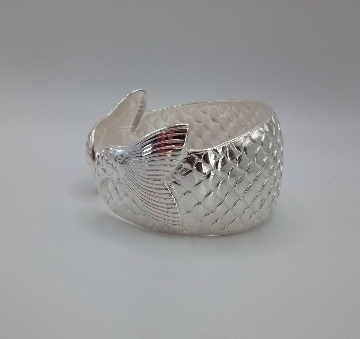 Siren Mermaid Tail Silver Cuff