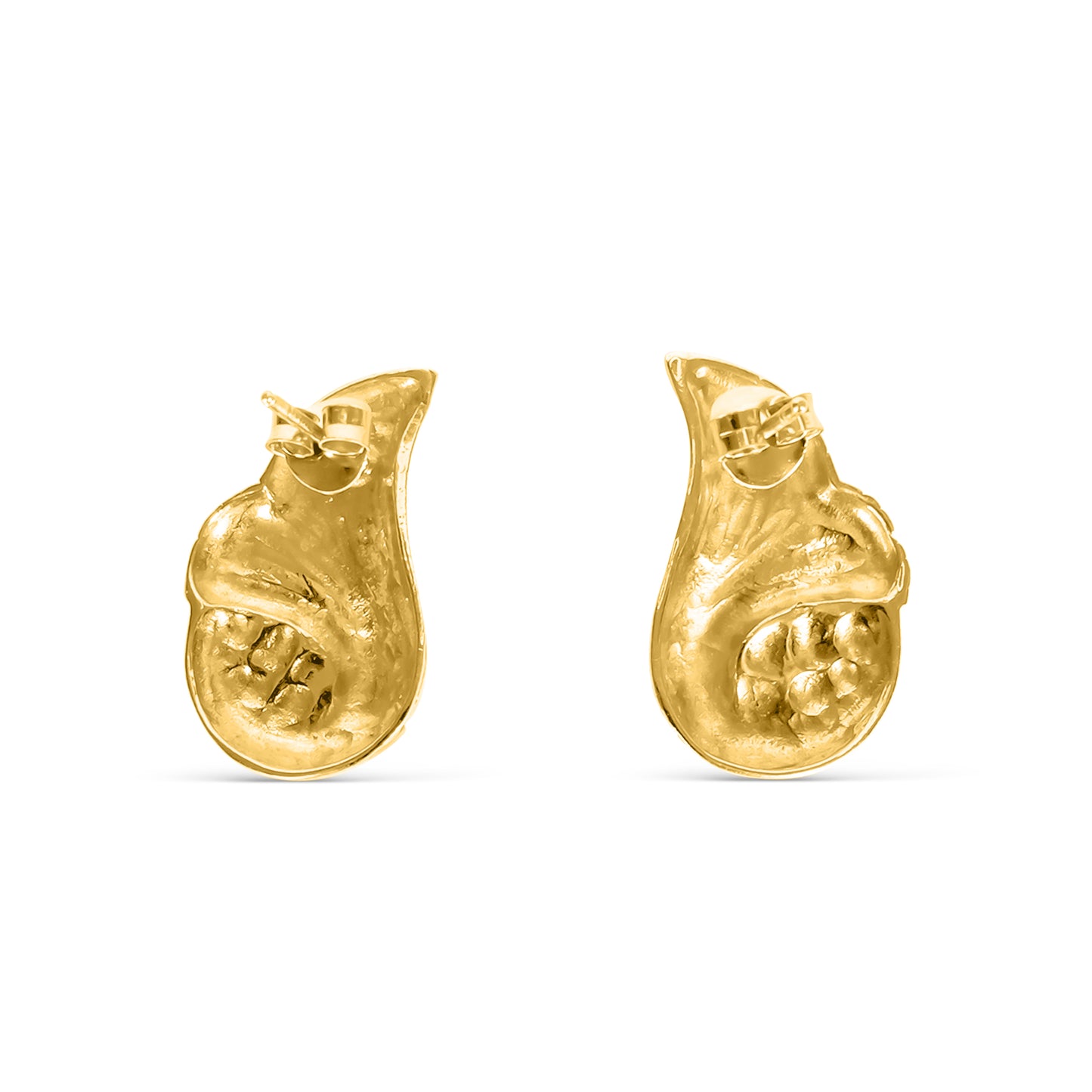 Ariel Mermaid Tail Gold Studs