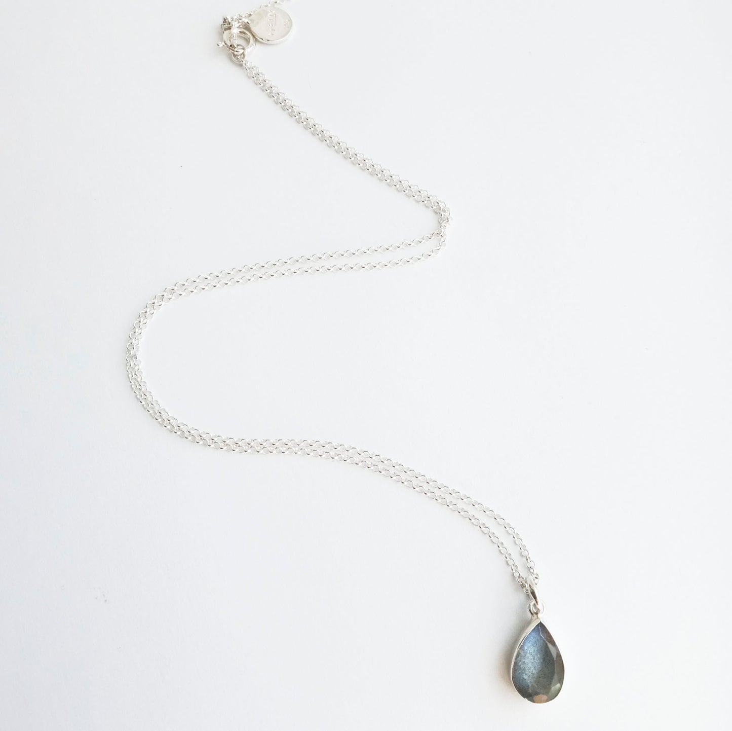 Labradorite Silver Pendant Necklace