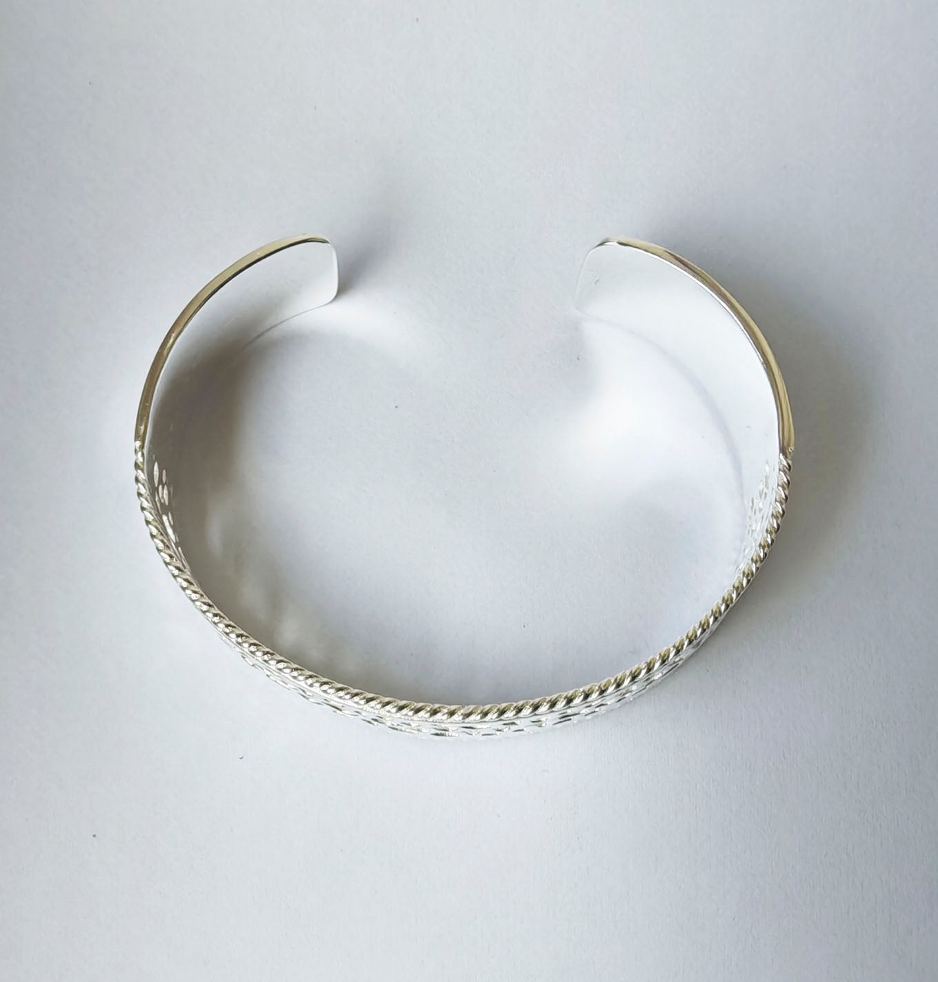 Labyrinth Coral Silver Cuff Bracelet