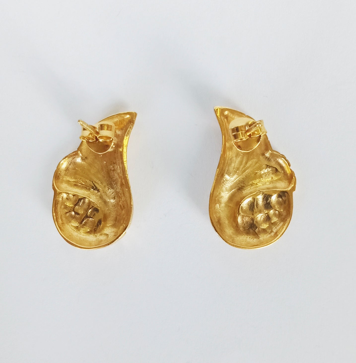 Ariel Mermaid Tail Gold Studs