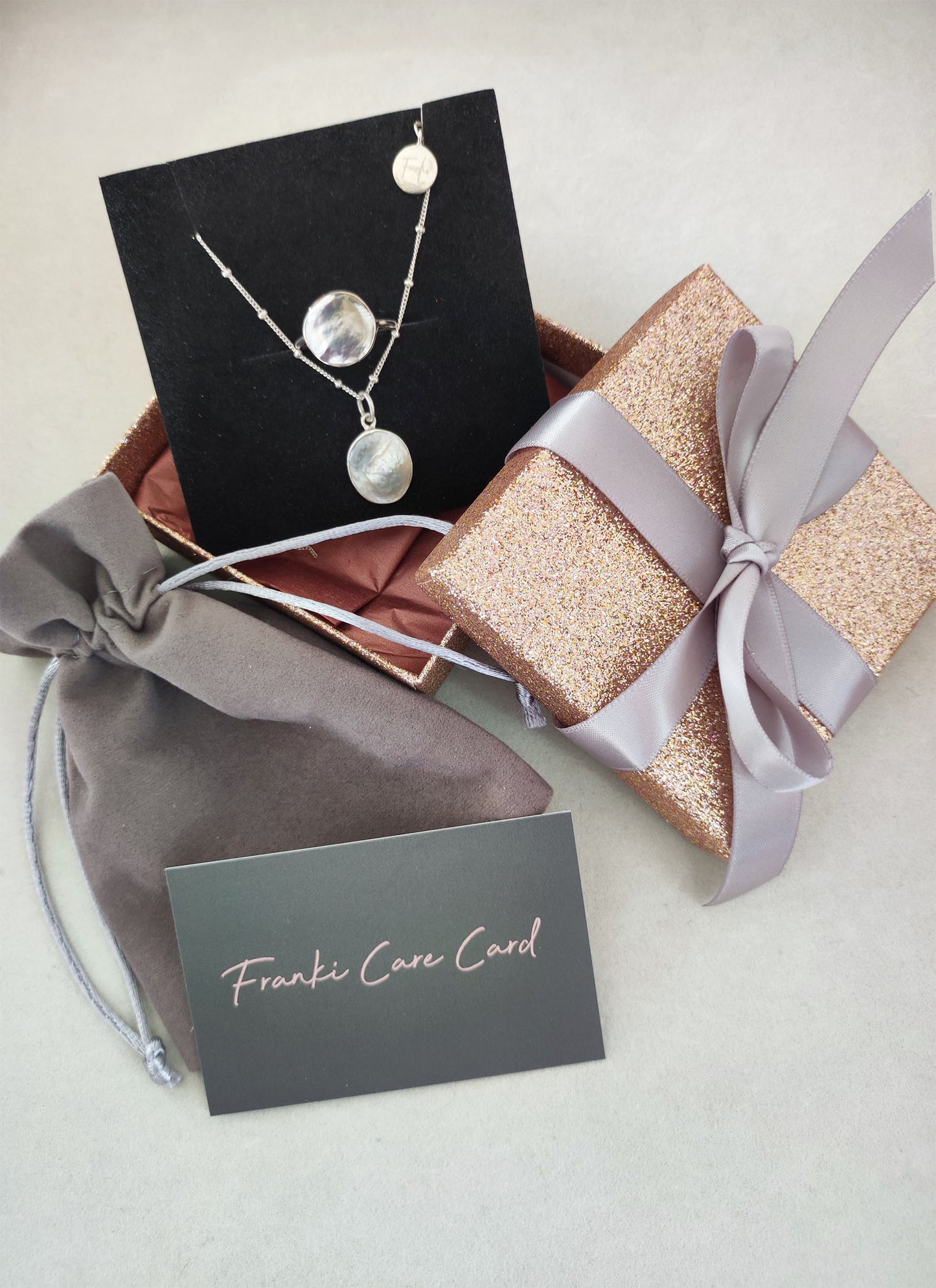 Solid Silver Pearl Jewellery Set BOXED