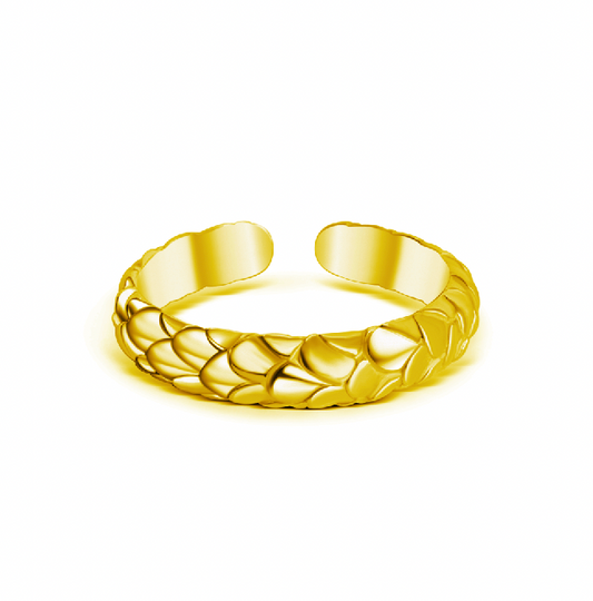 Siren Mermaid Thin Gold Ring