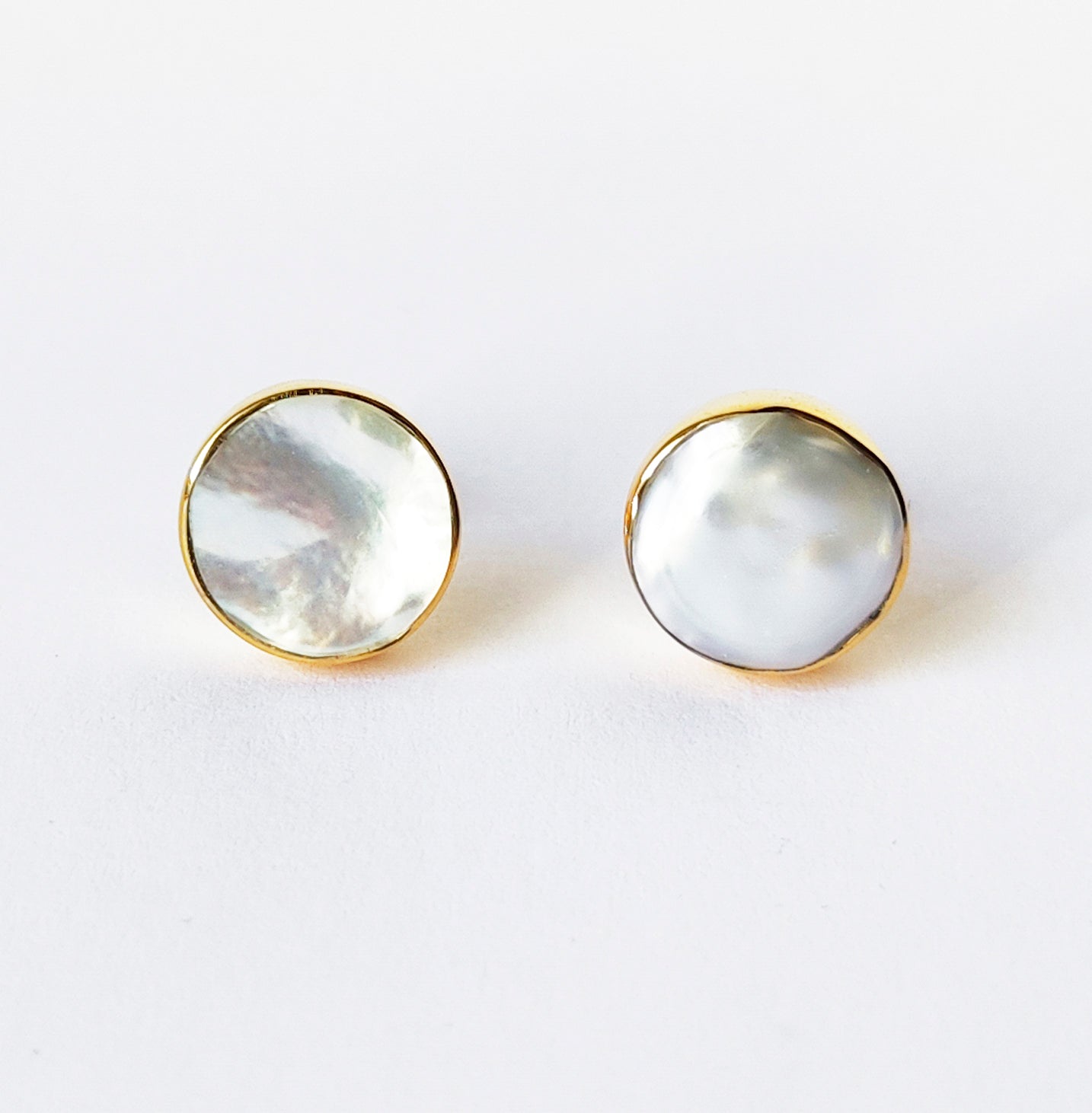 Gold Keshi Baroque Pearl Stud Earrings