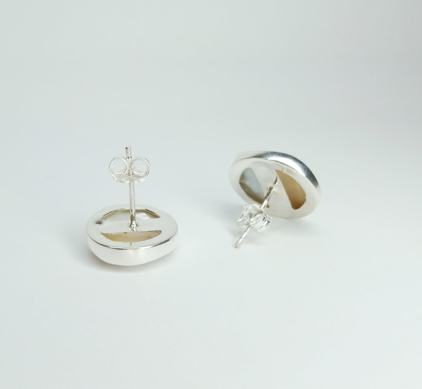 Keshi Pearl Silver Stud Earrings