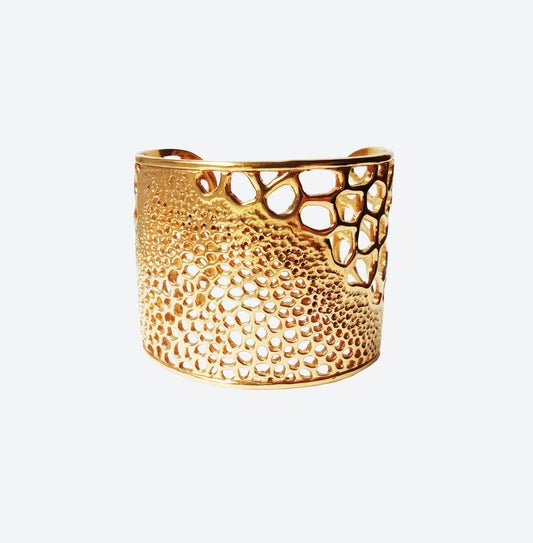 Labyrinth Gold Cuff Bangle Bracelet
