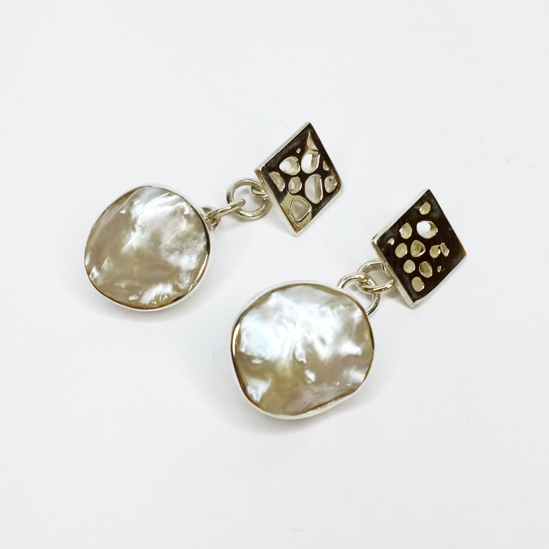 Baroque Pearl Sterling Silver Cufflinks
