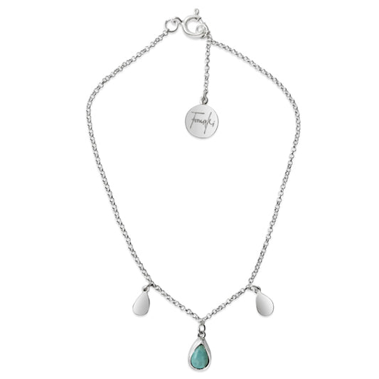 Larimar Blue Gemstone Anklet