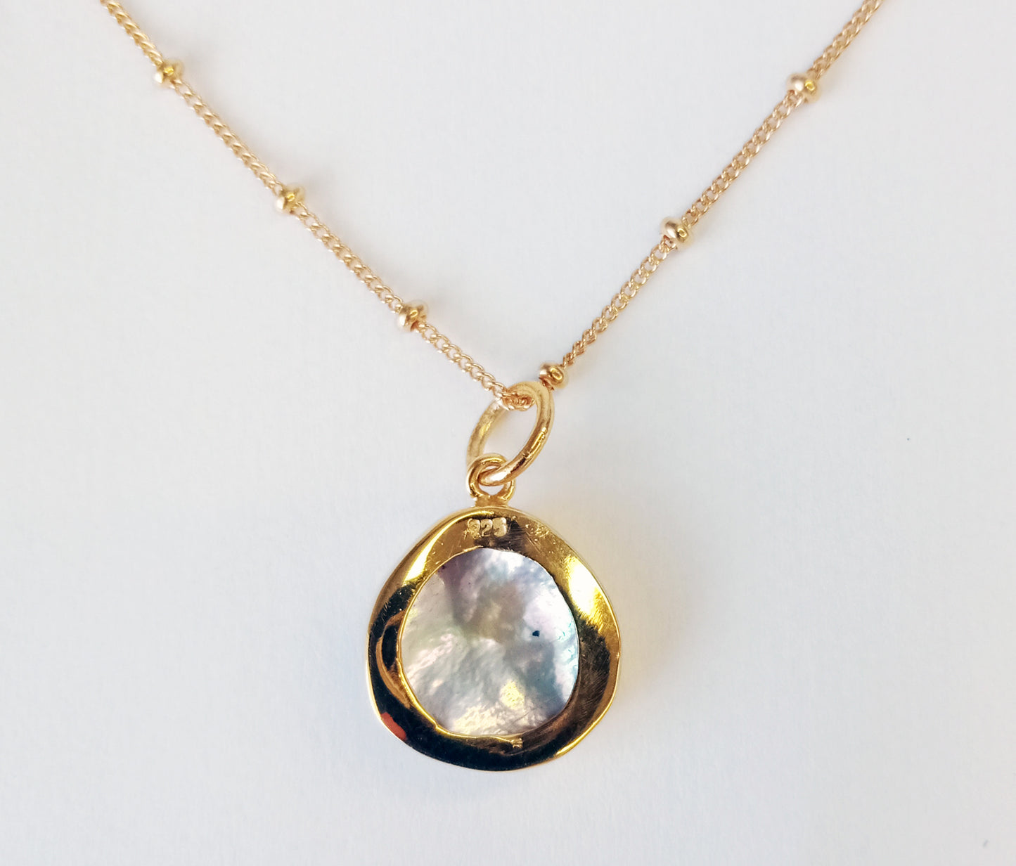 Gold Vermeil Single Baroque Pearl Necklace