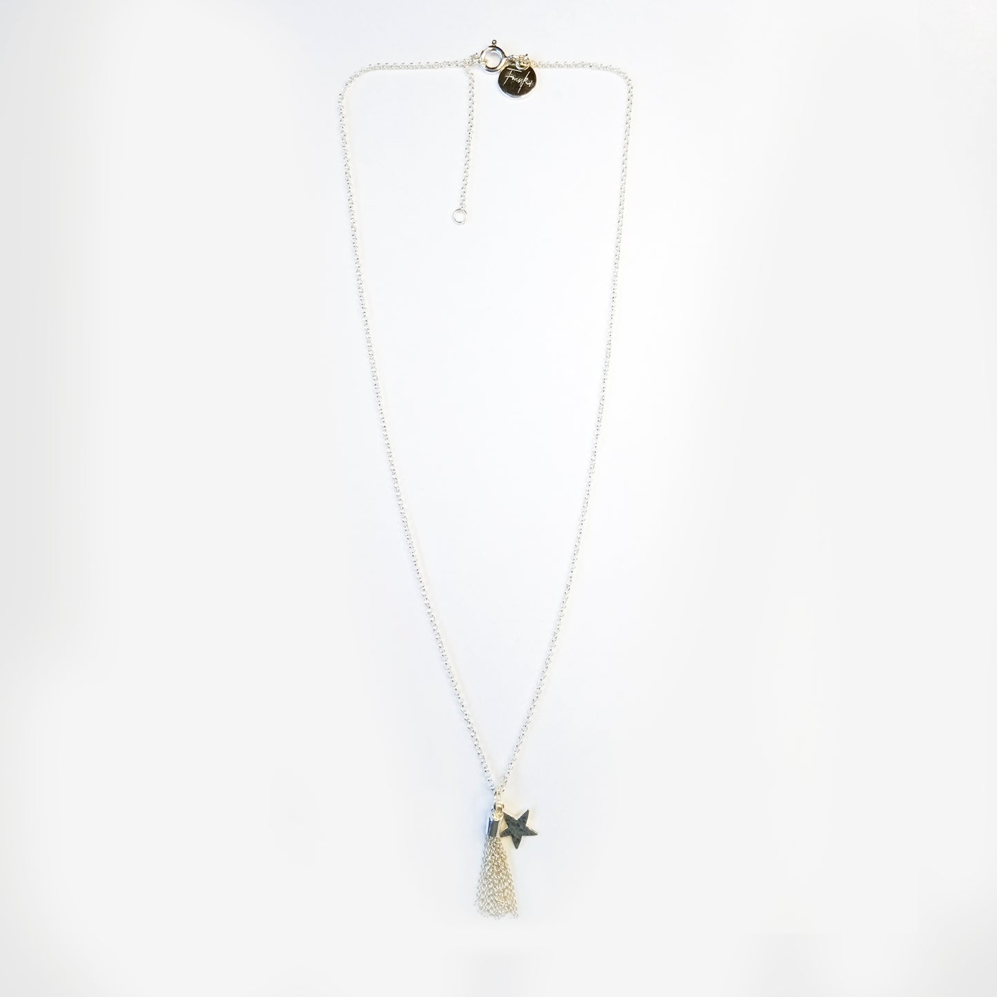 Shooting Star Silver Tassel Necklace