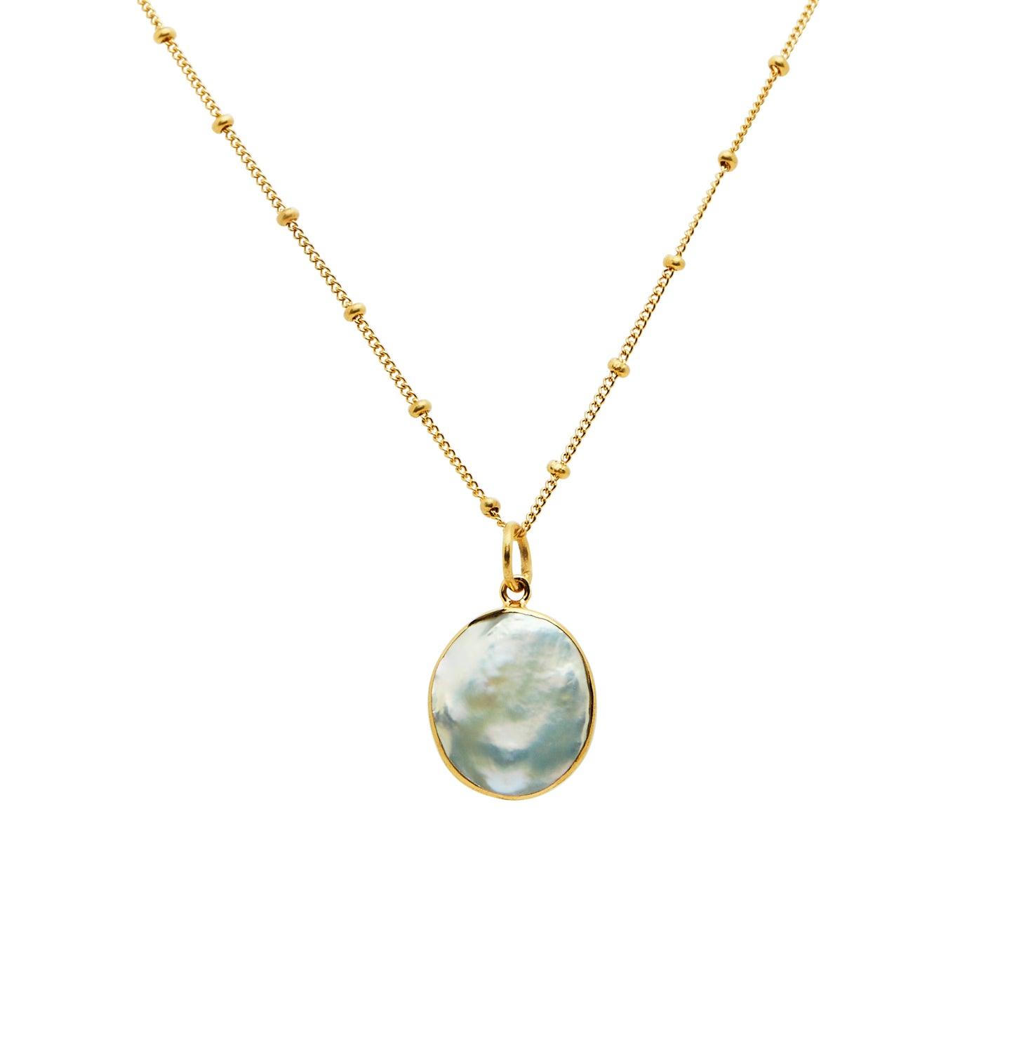 Gold Vermeil Single Baroque Pearl Necklace