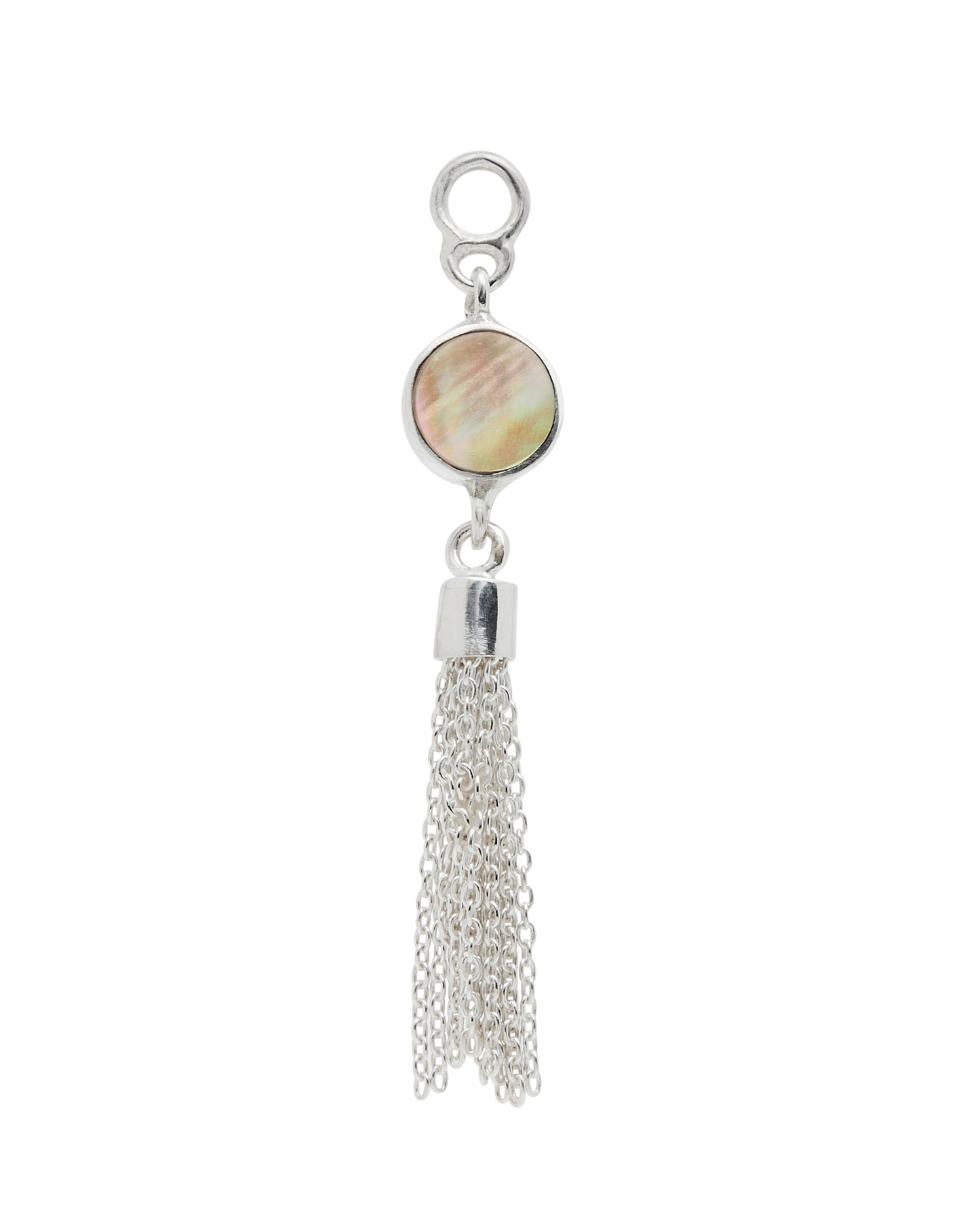 Pink Pearl Silver Tassel Sunseeker Charm Pendant