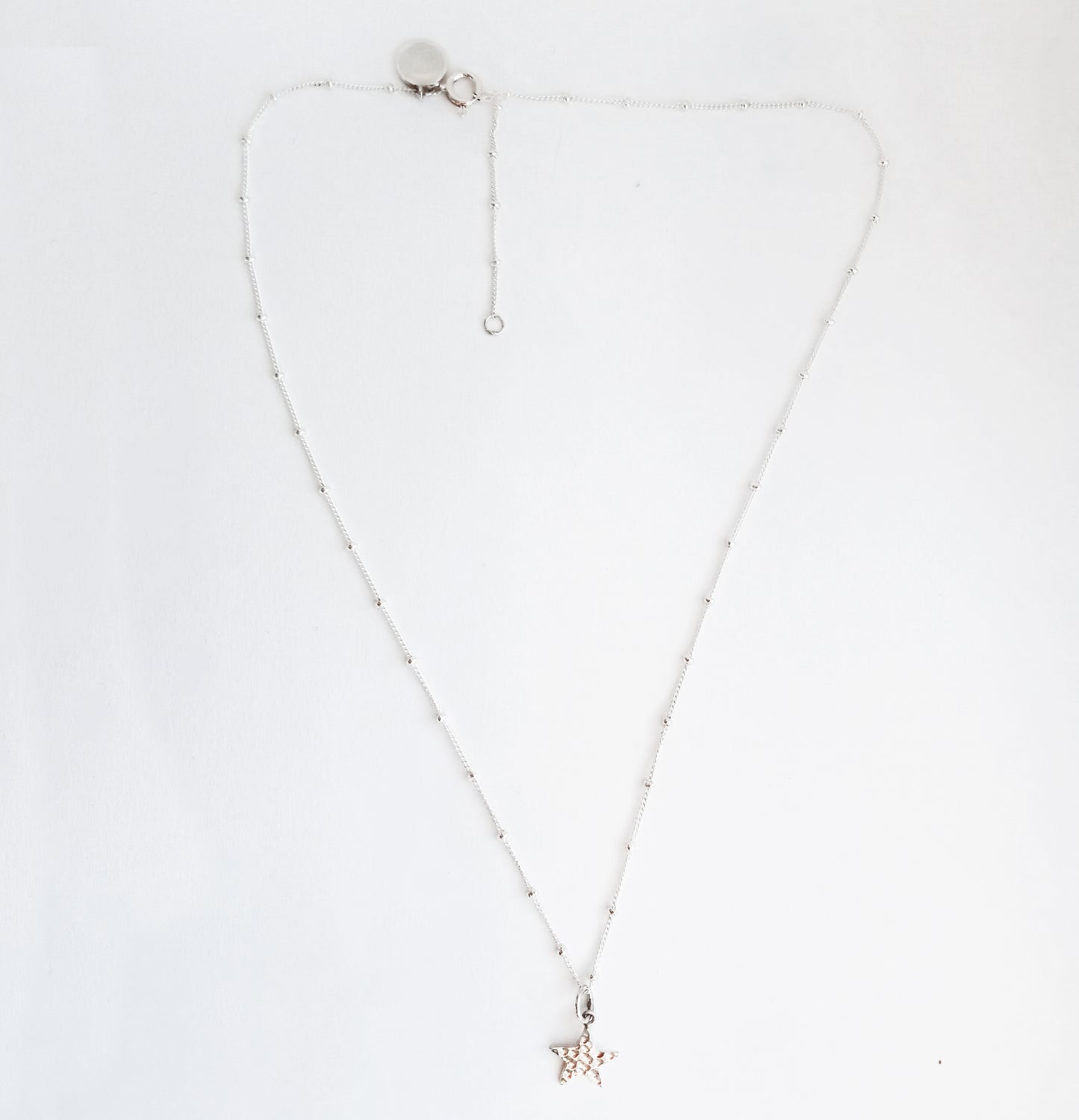 Dainty Silver Star Charm Necklace
