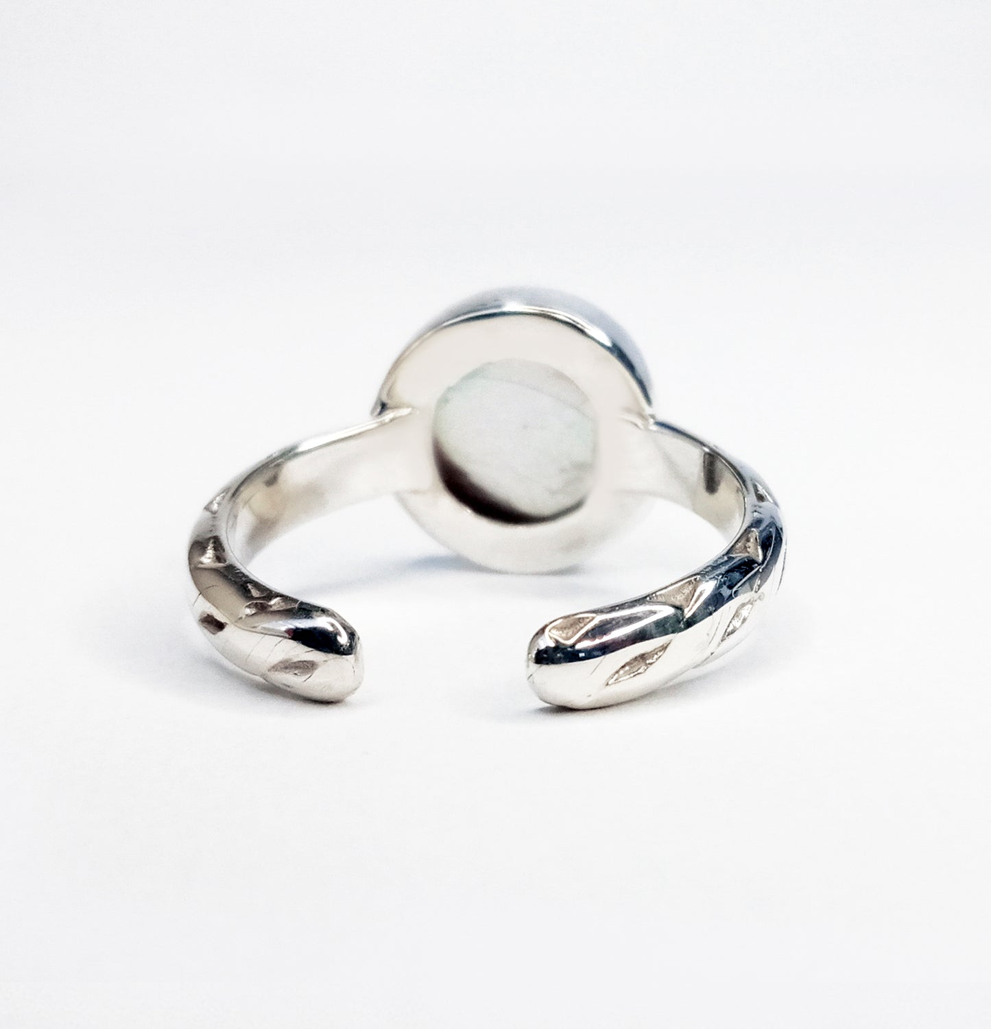 Baroque Pearl Silver Ring with Open Back