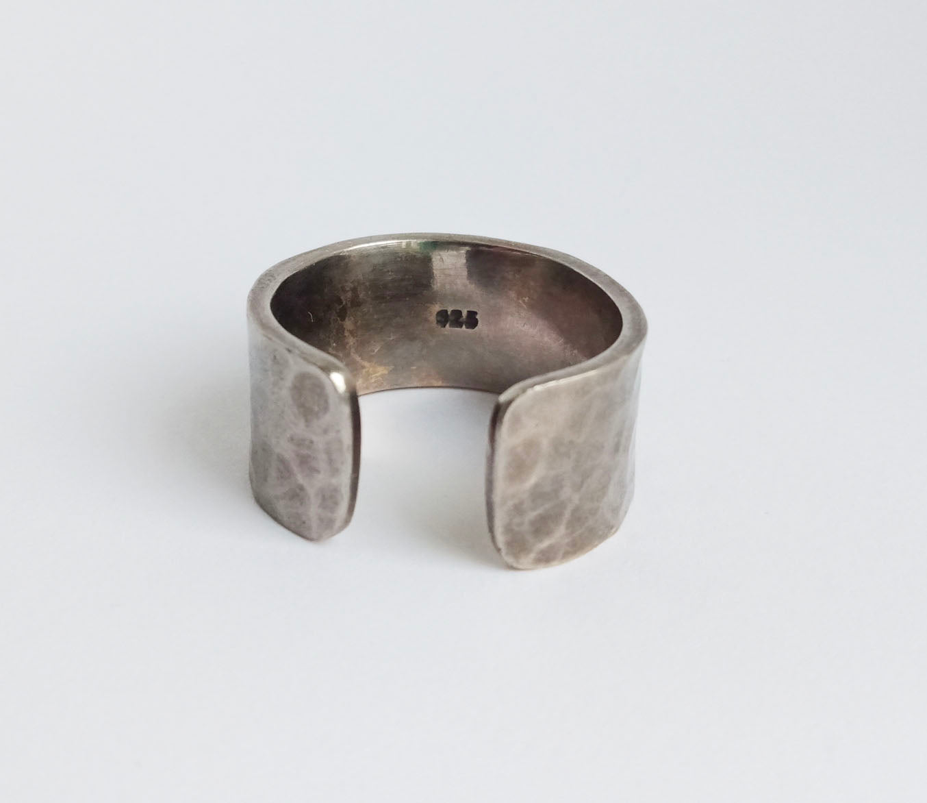 Industrial Black Rhodium Gold & Apathite Stone Ring